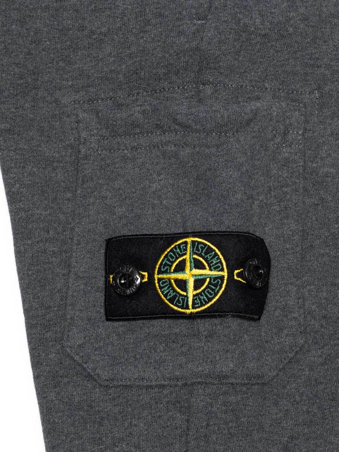 Stone Island Compass Badge Cotton Track Pants In Gray