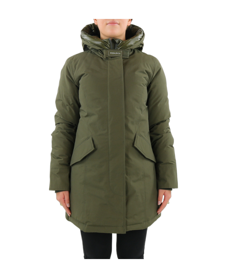 Woolrich Arctic Zipped Up Parka In Green