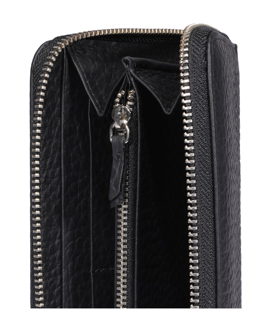 Orciani Logo Plaque Wallet In Black