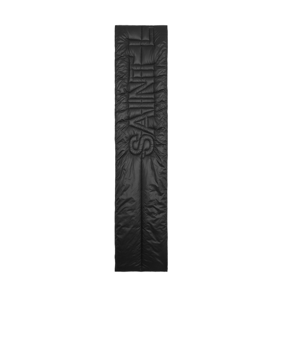 Saint Laurent Quilted Logo Scarf Wraparound Style In Black