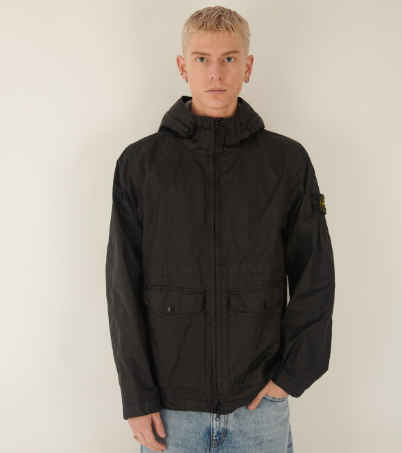Stone Island Lightweight Jacket Black Polyamide In Black