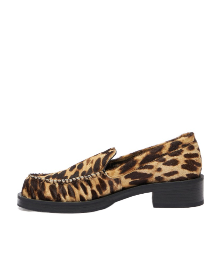 Stuart Weitzman Palmer Bold Loafer Womens Calf Hair S Loafers In Animal Print