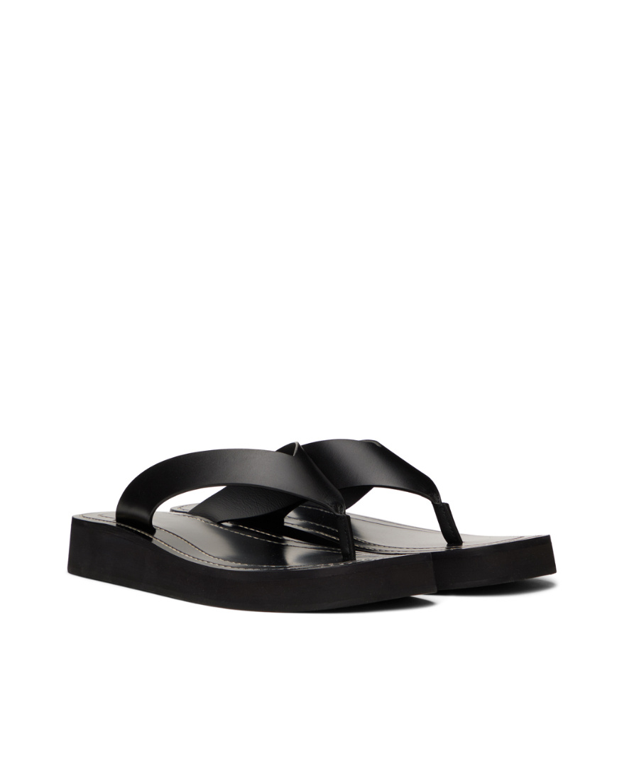 Shop The Row Ginza Platform Sandals In Black
