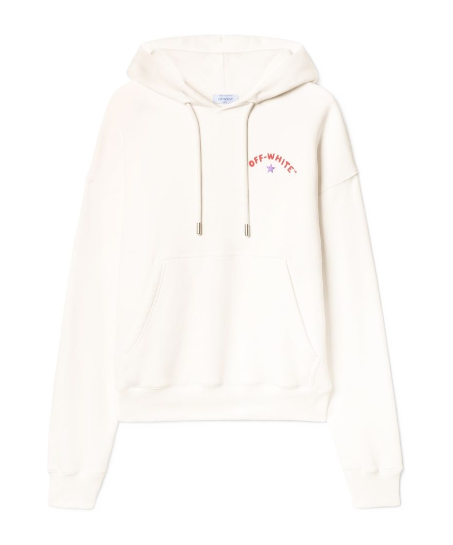 Off-white Star Arrow Hoodie In White