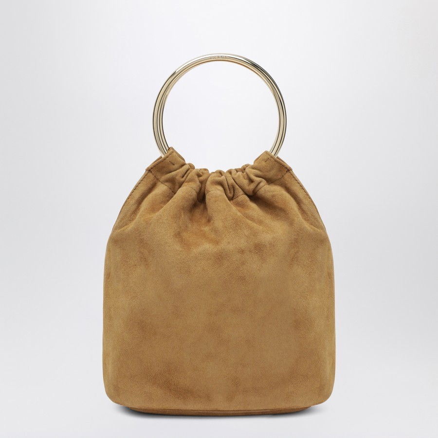 Prada Logo Bucket Bag In Brown