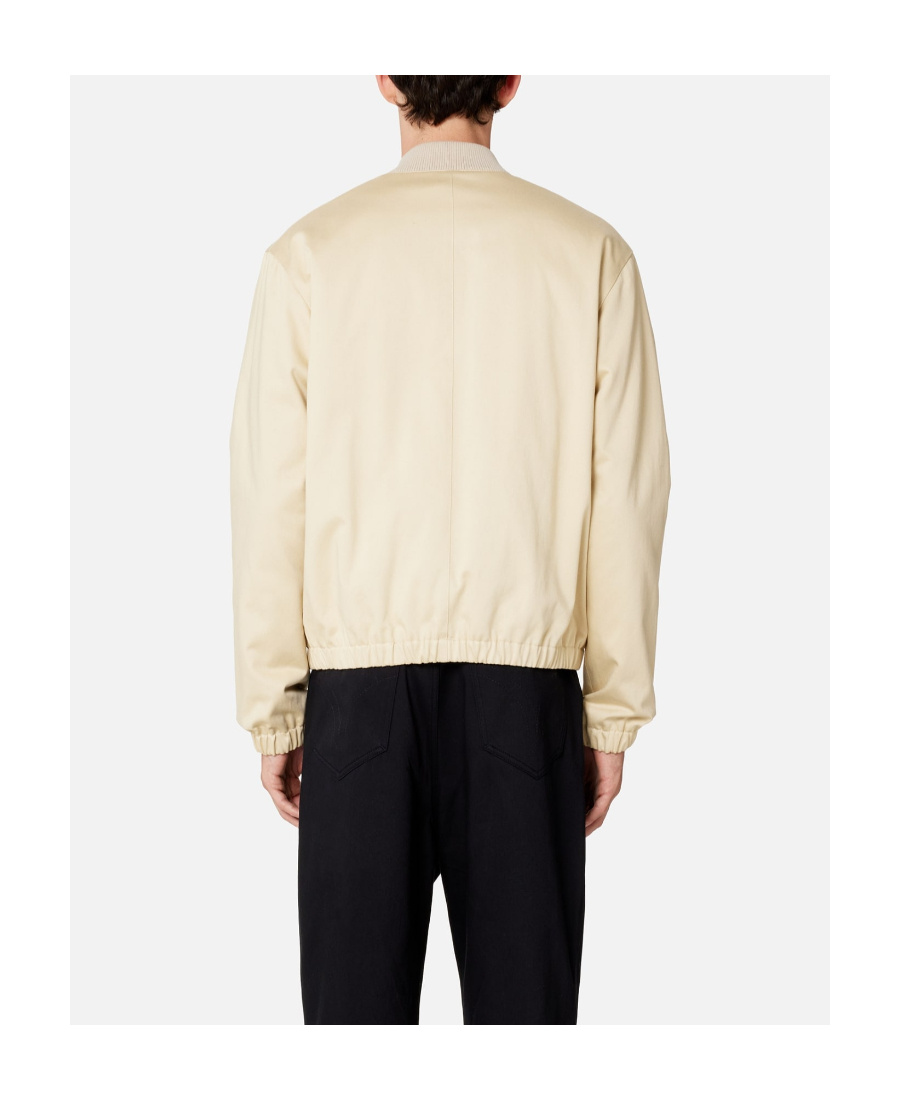 Ami Alexandre Mattiussi Ami Paris De Coeur Logo Bomber Jacket In Nude