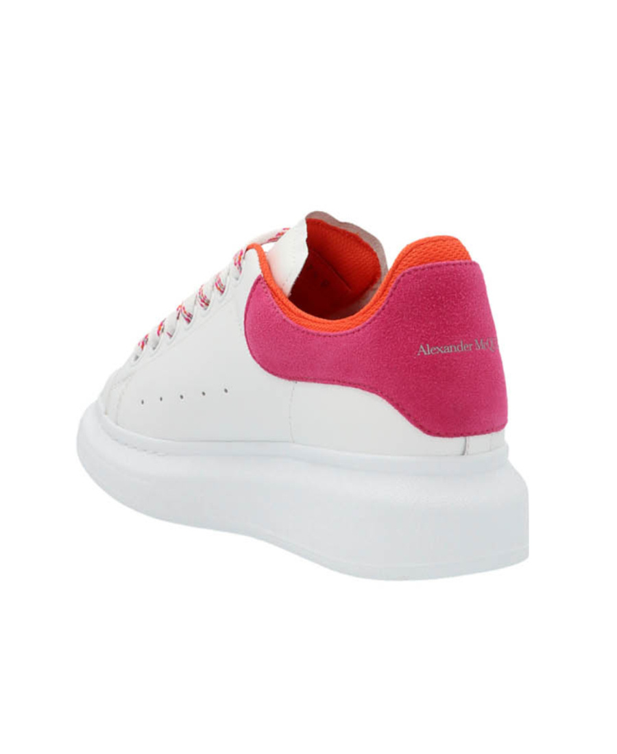 Alexander Mcqueen Suede-trimmed Leather Exaggerated-sole Sneakers In White