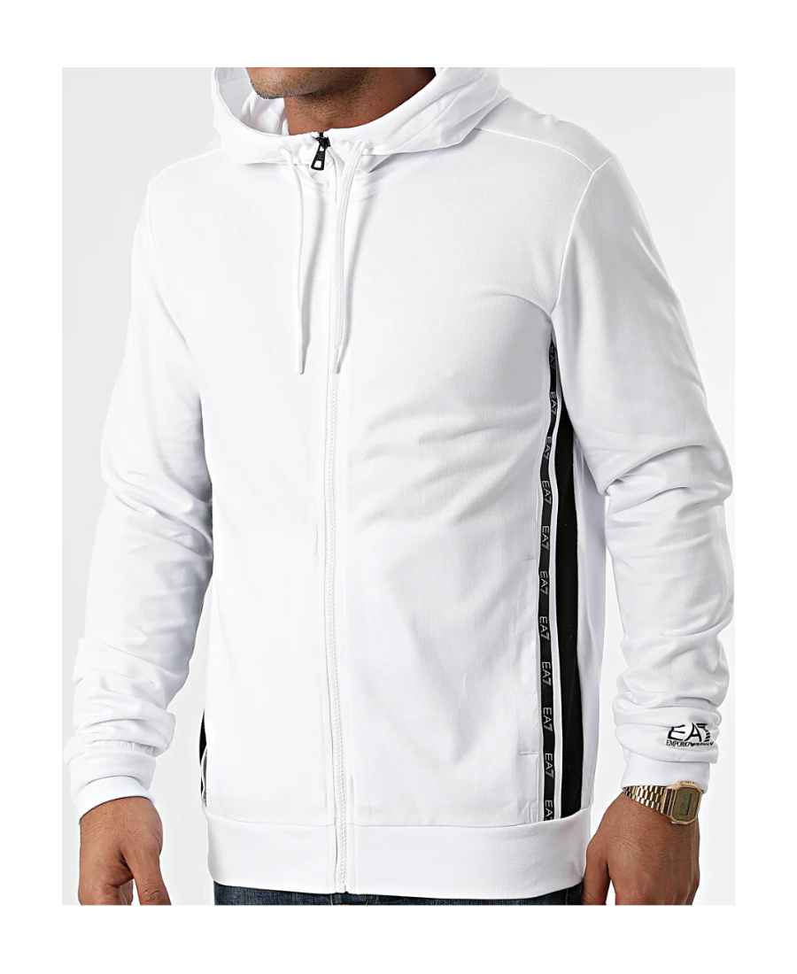 Ea7 Logo And Hat Casual Jacket In White