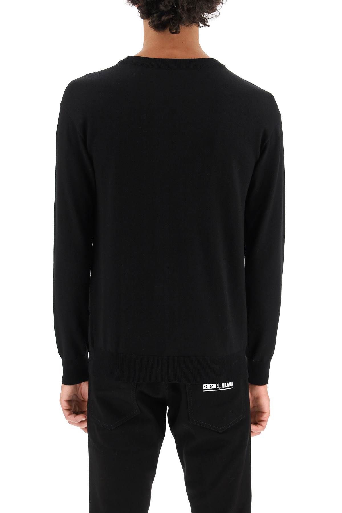 MOSCHINO MOSCHINO TEDDY BEAR PATCH CREWNECK KNITTED JUMPER