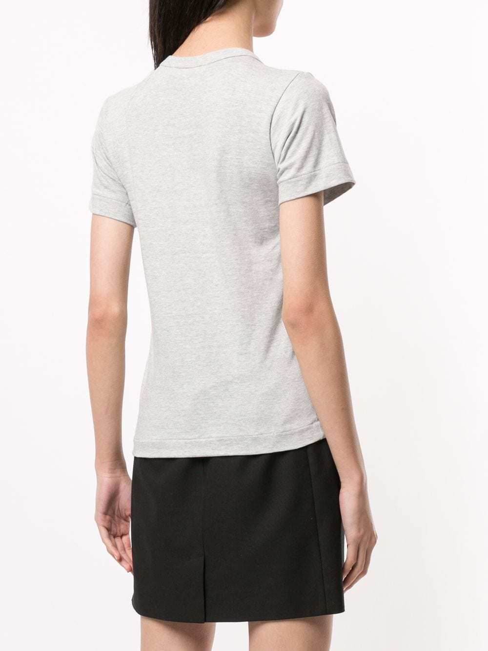 Comme Des Garçons Play Logo-print Crew Neck T-shirt In White