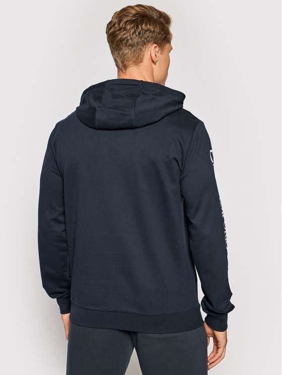Ea7 Logo-print Hoodie In Black
