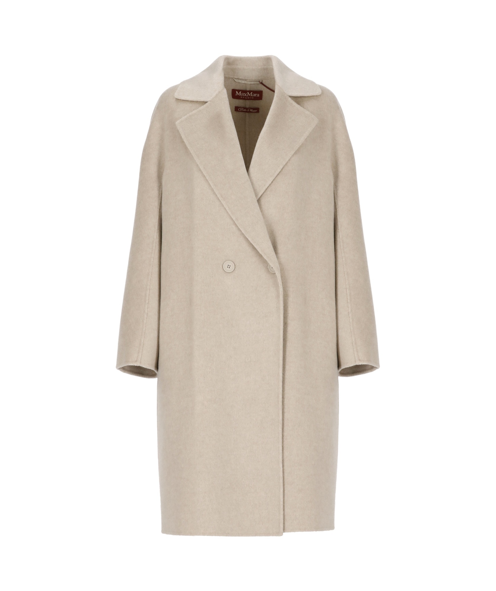 Max Mara Double-breasted Coat In Nude