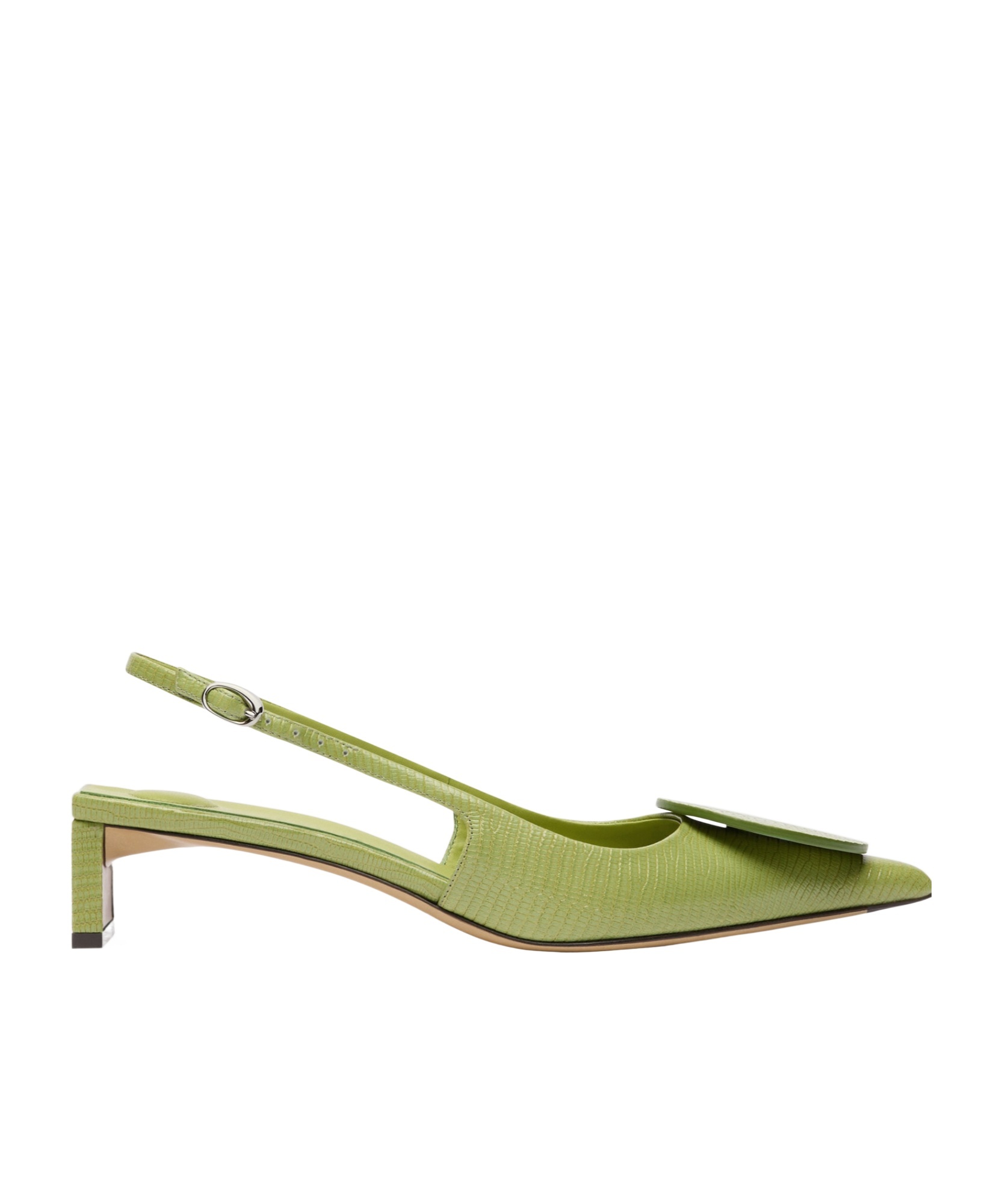 Jacquemus 40mm The Low Duelo Slingback Pumps In Green