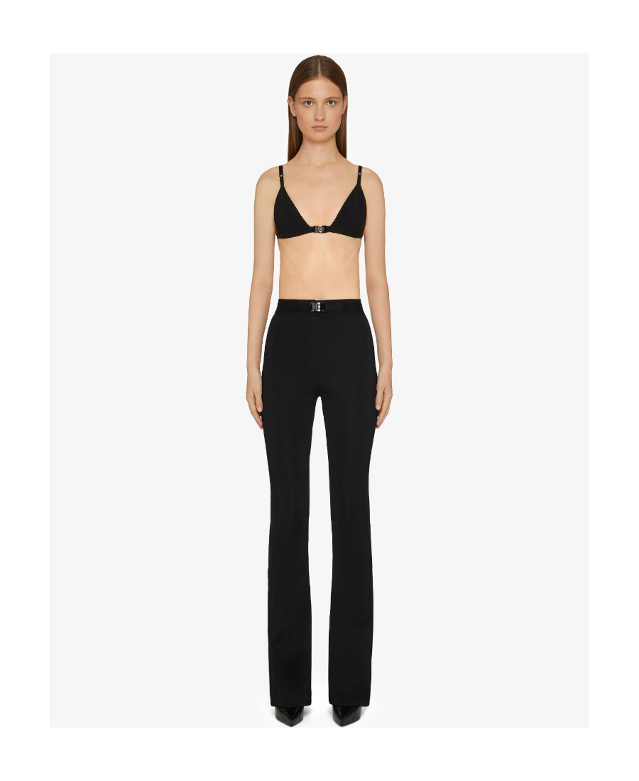 Givenchy 4g Buckle Knitted Bra In Black