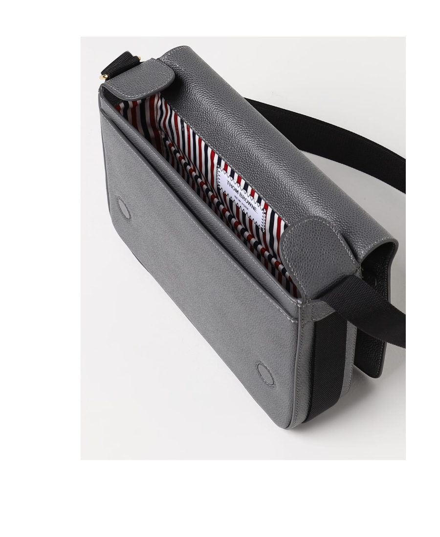 Thom Browne Reporter Crossbody Bag In Gray