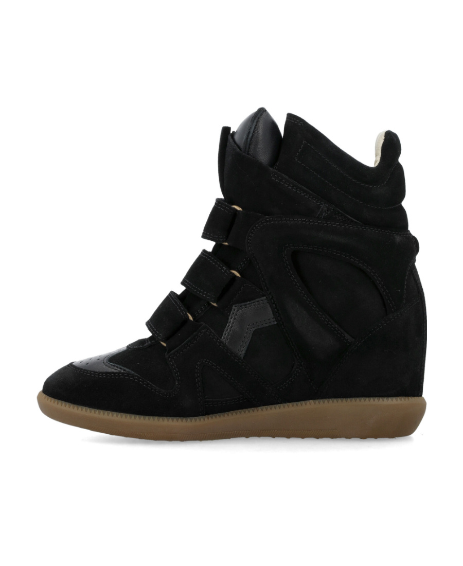 Shop Isabel Marant Bekett Suede Sneakers In Black