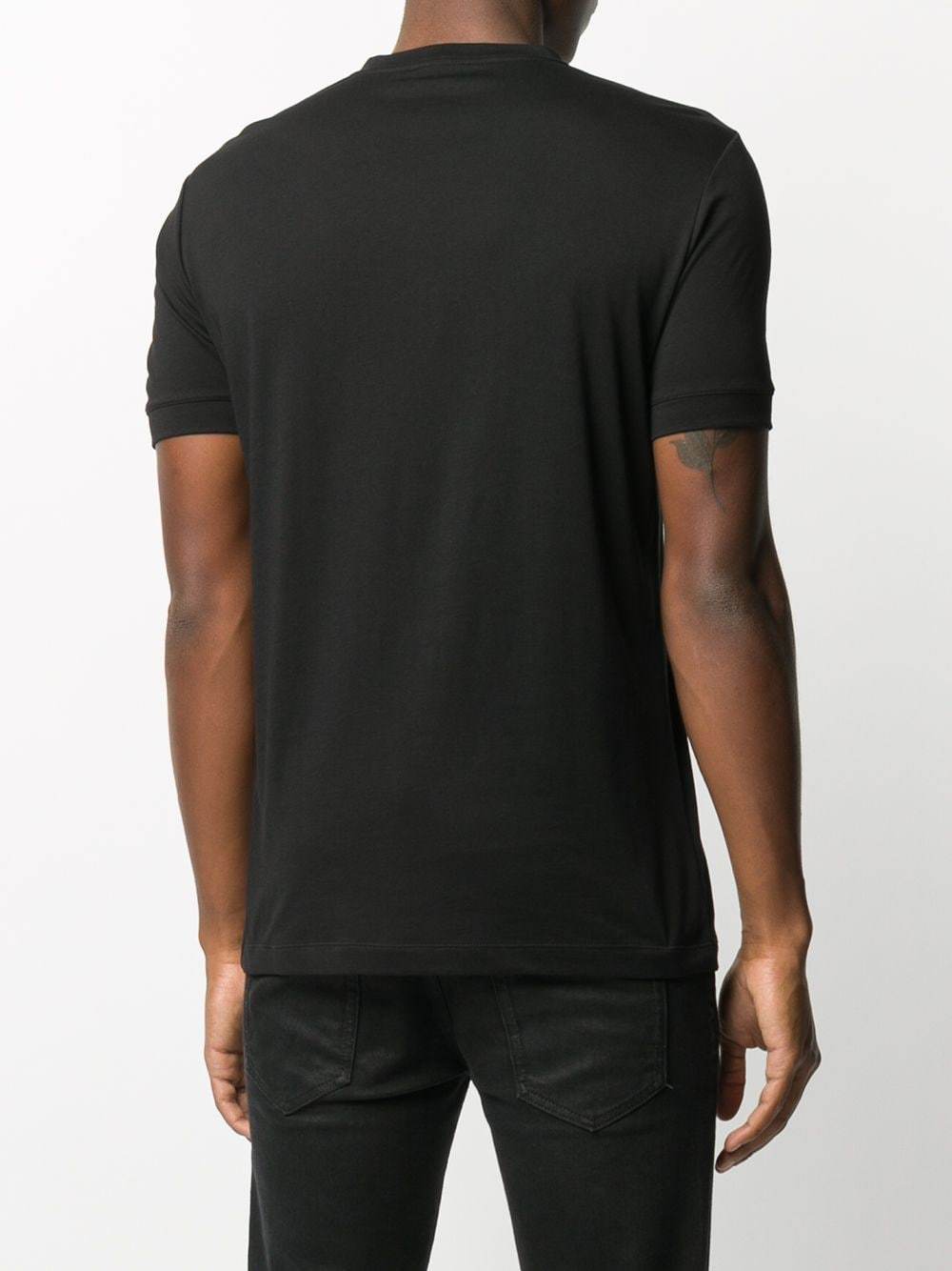 Giorgio Armani Borgonuovo 11 Cotton Jersey T-shirt In Black