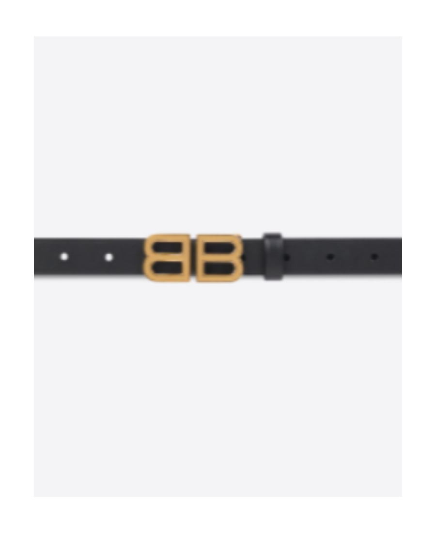 Balenciaga Hourglass Logo-buckle Belt In Black