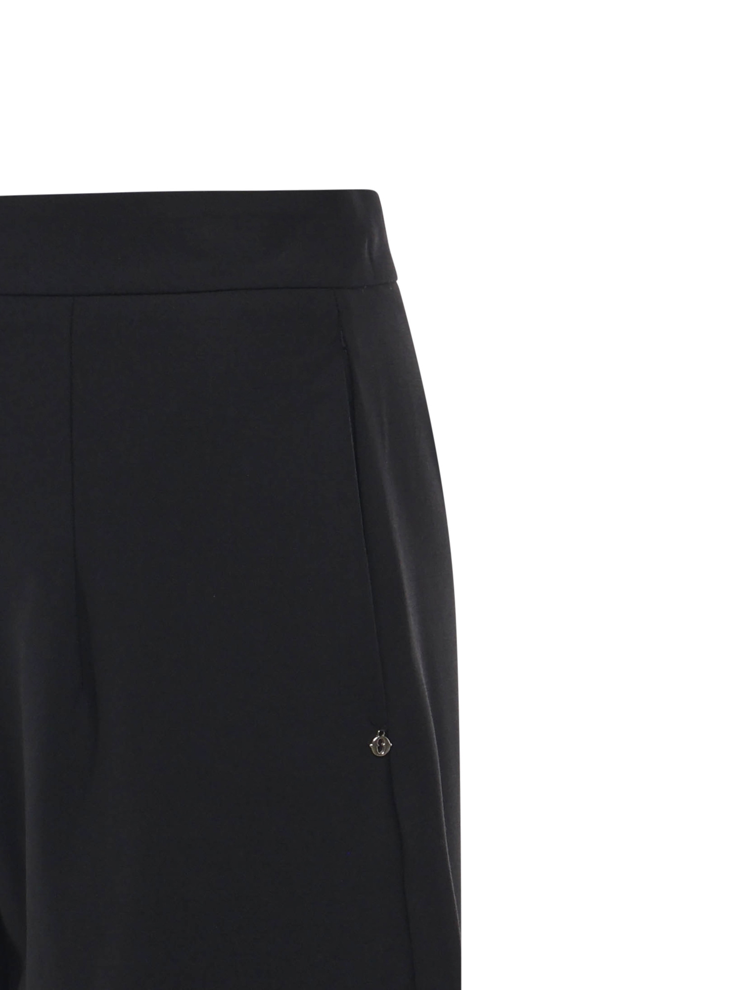 Ottod'ame Side Pocket Bloomer Casual Pants In Black