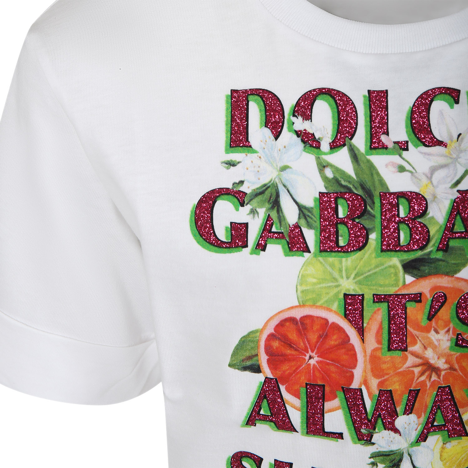 Dolce & Gabbana Slogan-print Cotton T-shirt In White