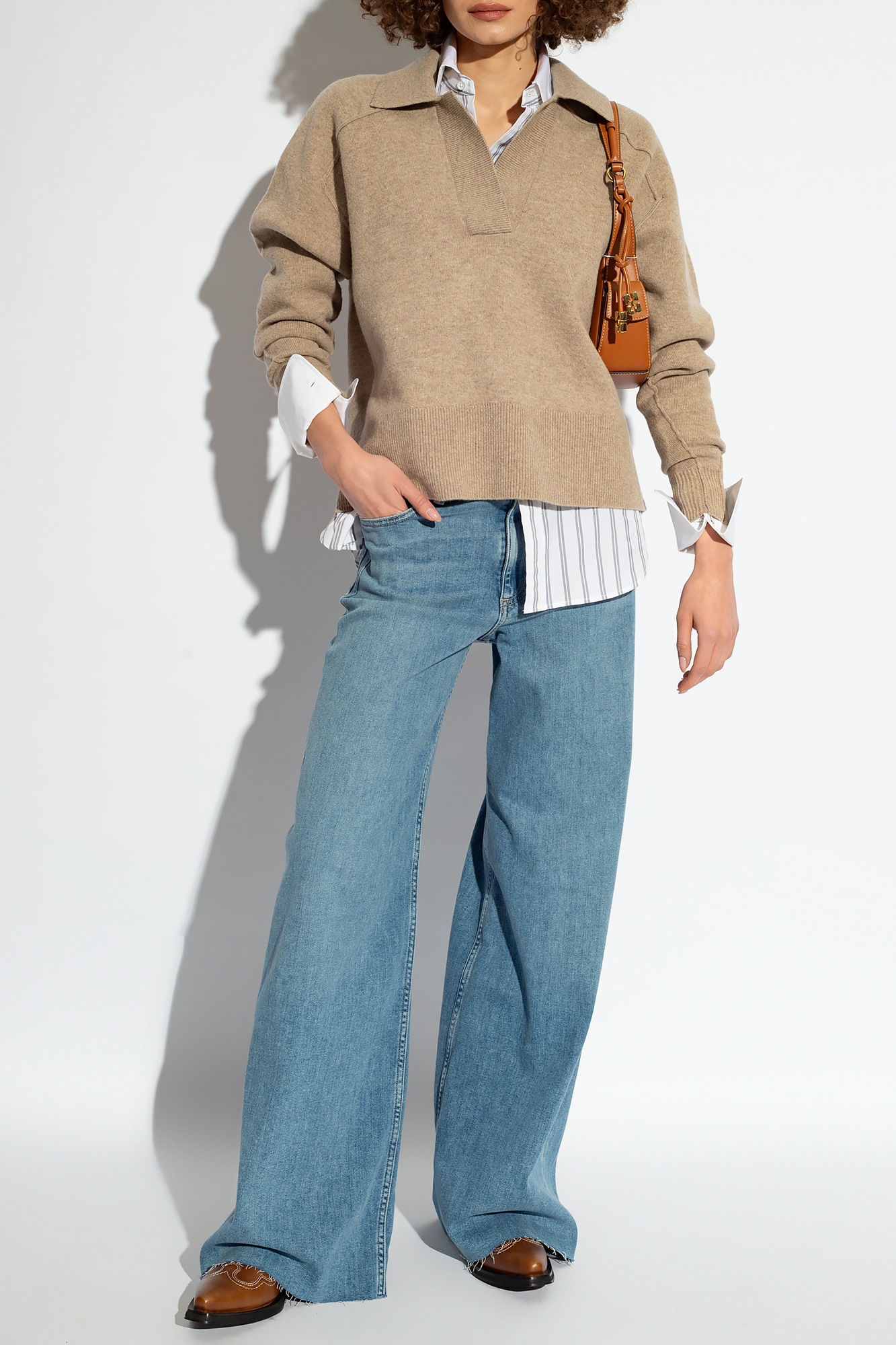 Rag & Bone Whitney Sophie High-rise Wide-leg Jeans In Blue