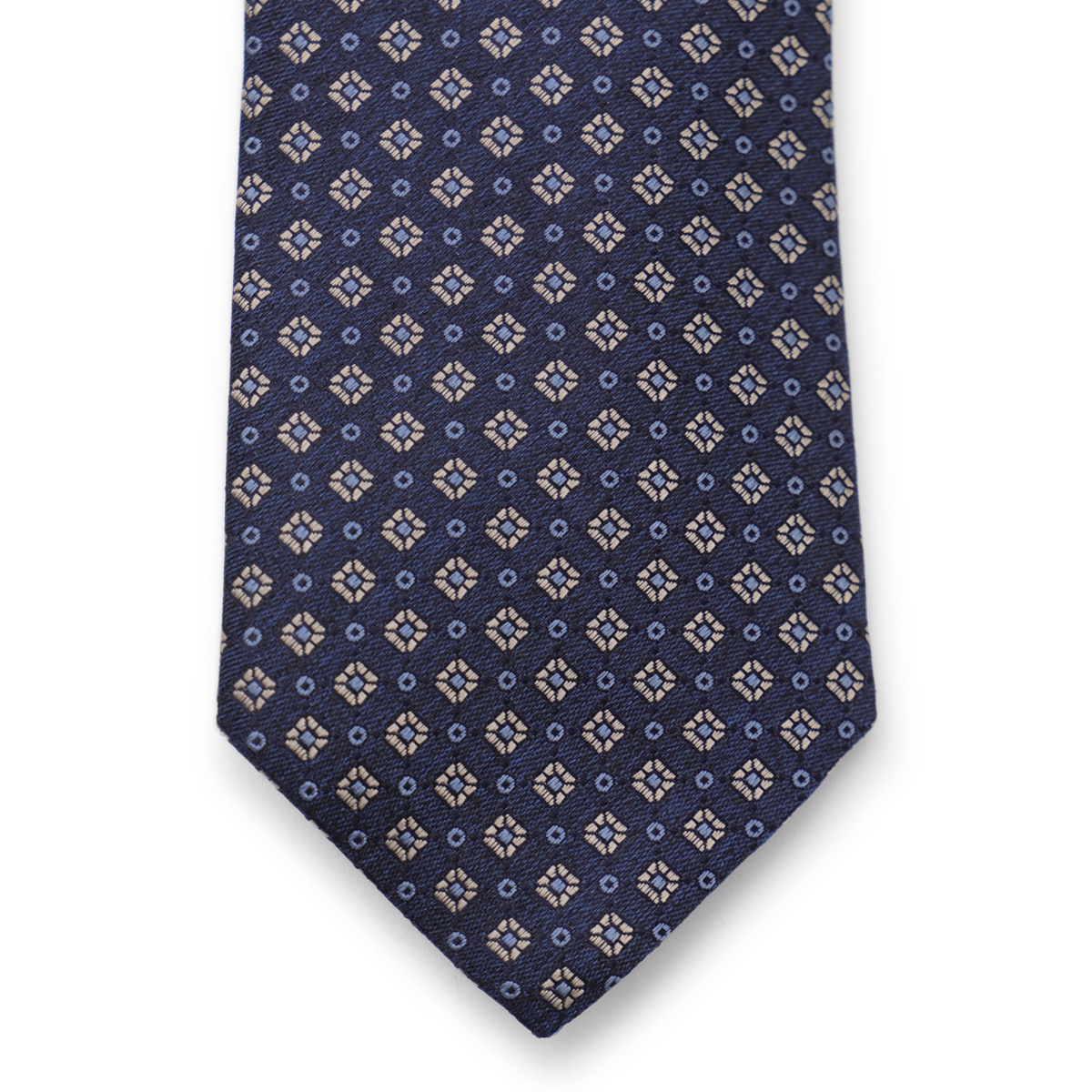 Canali Geometric-pattern Tie In Blue