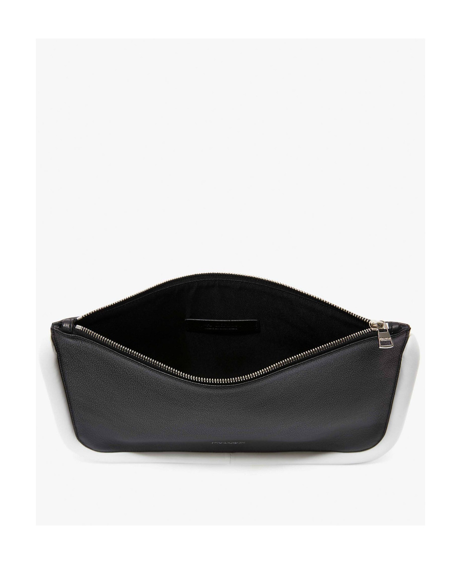 Jw Anderson Large Bumper-tube Clutch Contrast Trim In Black