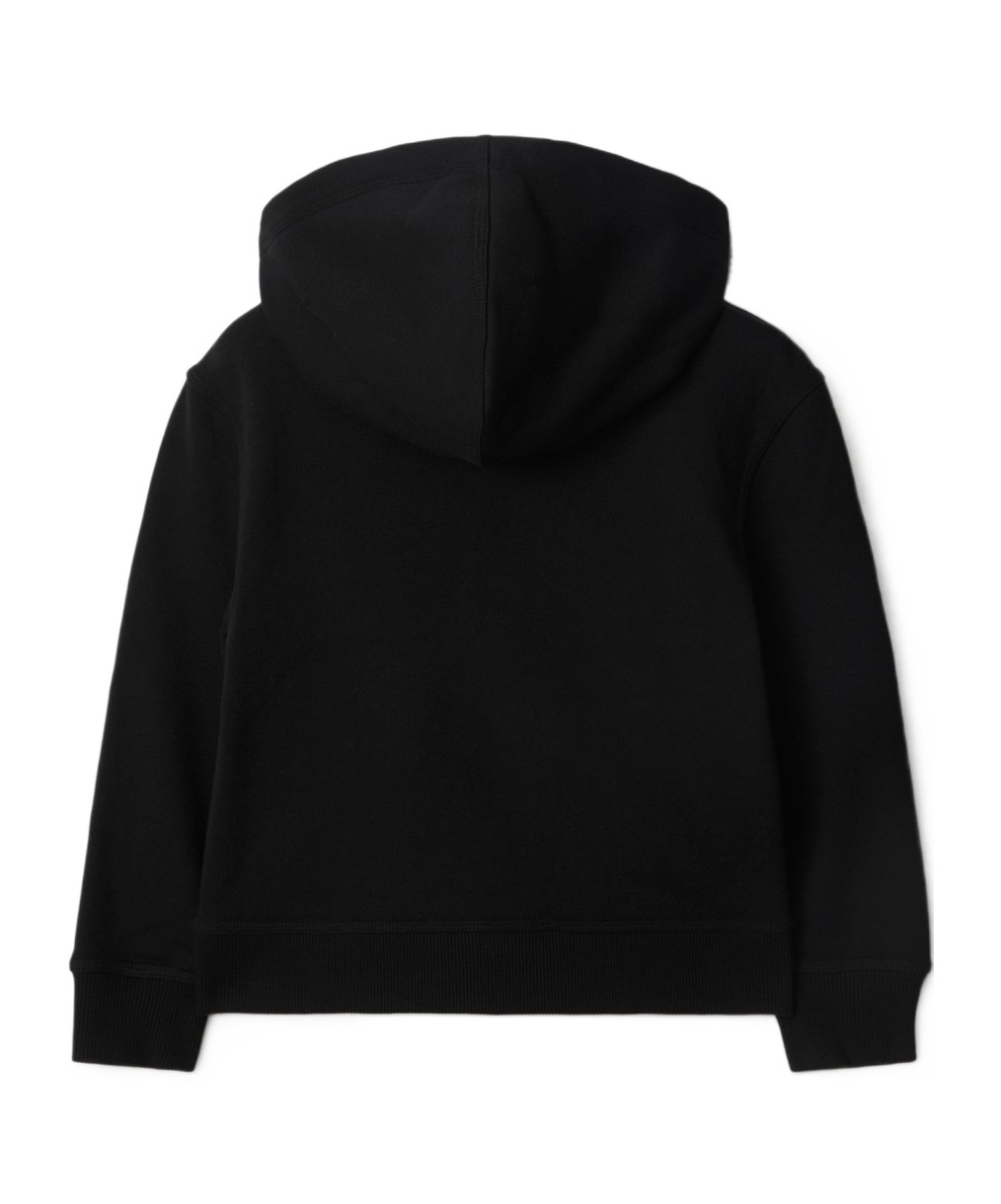 BURBERRY CHECKED-PATCH HOODIE