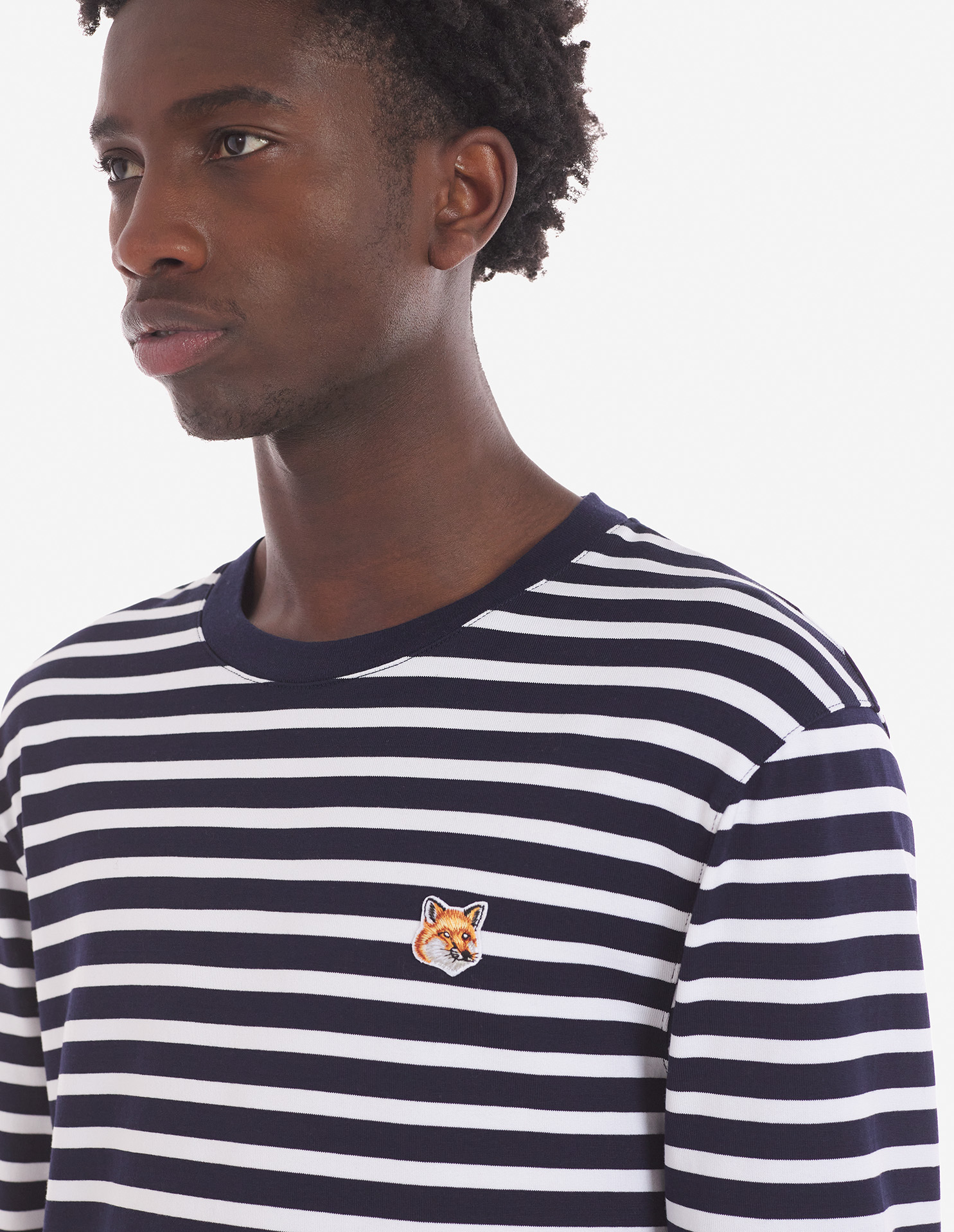 MAISON KITSUNÉ MAISON KITSUNÉ STRIPED LONG-SLEEVED T-SHIRT
