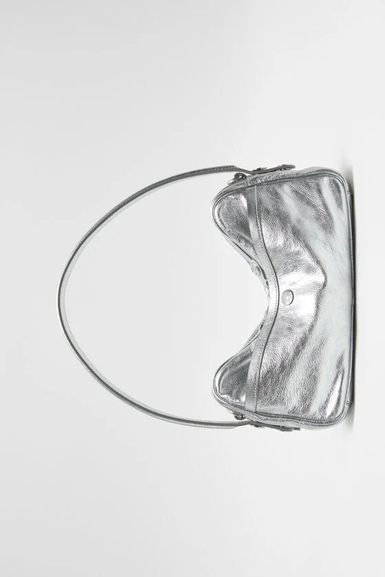 Acne Studios Camero Party Metallic-finish Shoulder Bag In Silver