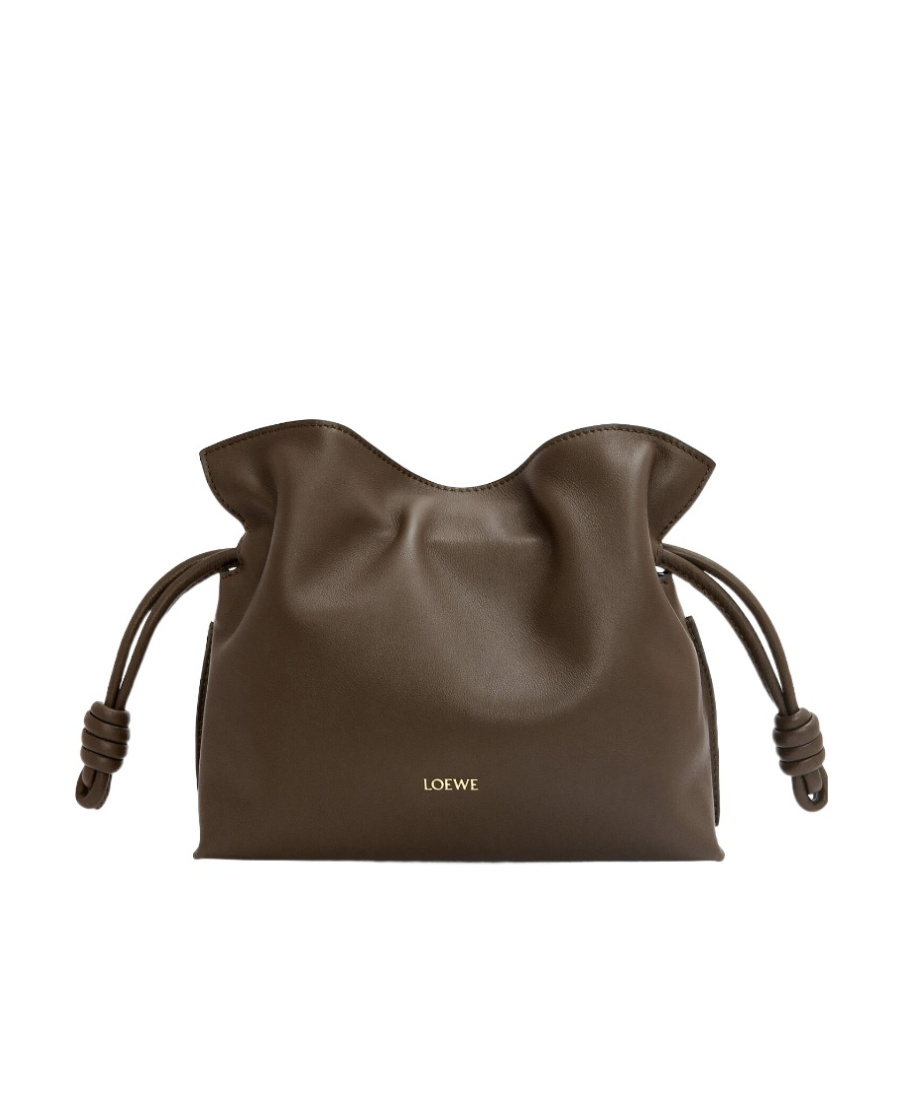 Loewe Mini Flamenco Clutch In Nappa Calfskin In Brown