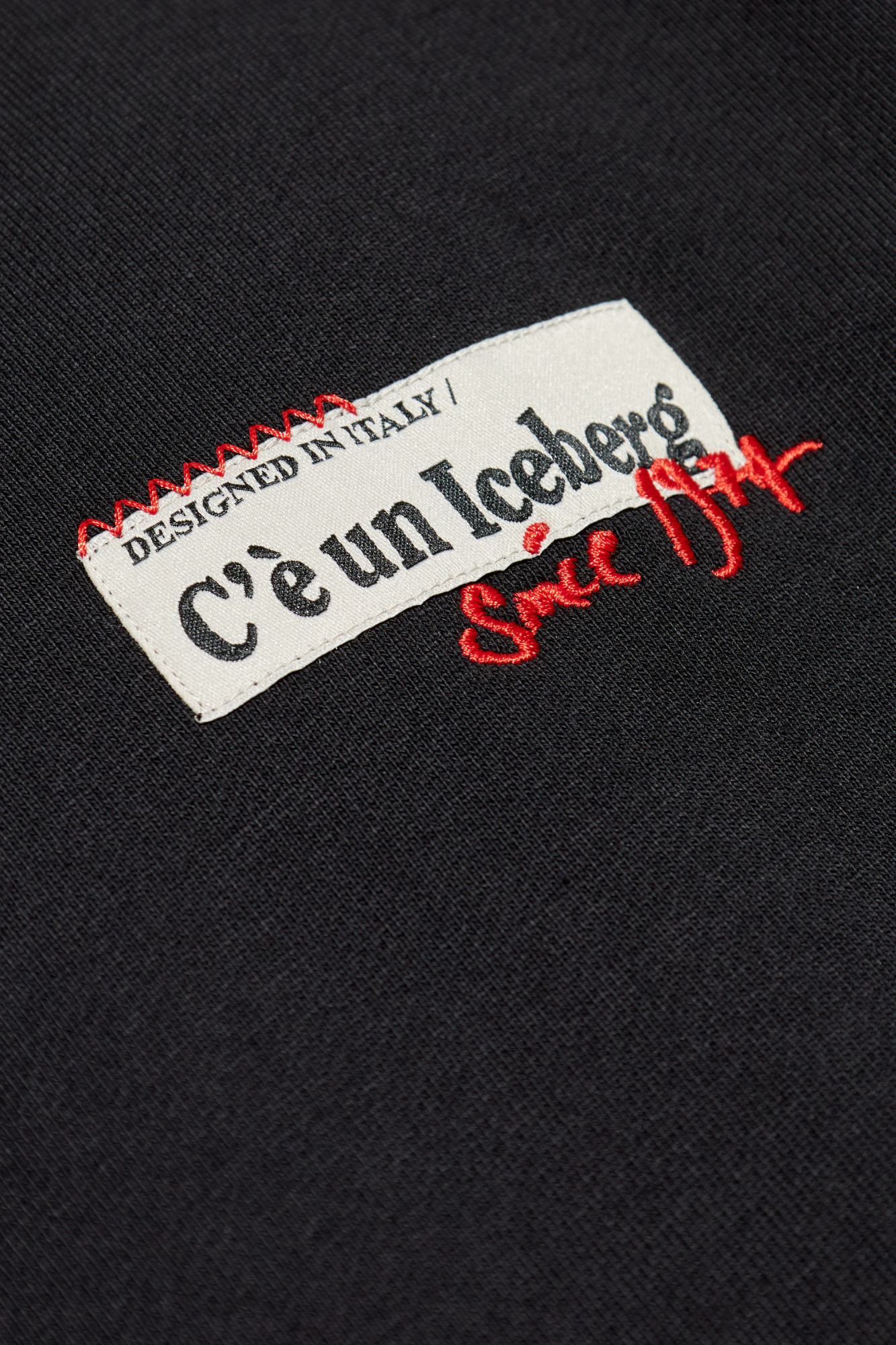 Iceberg Logo-patch Sweatshirt In Black