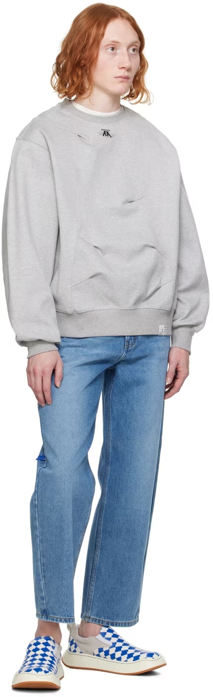 Ader Error Long-sleeved Sweater In White