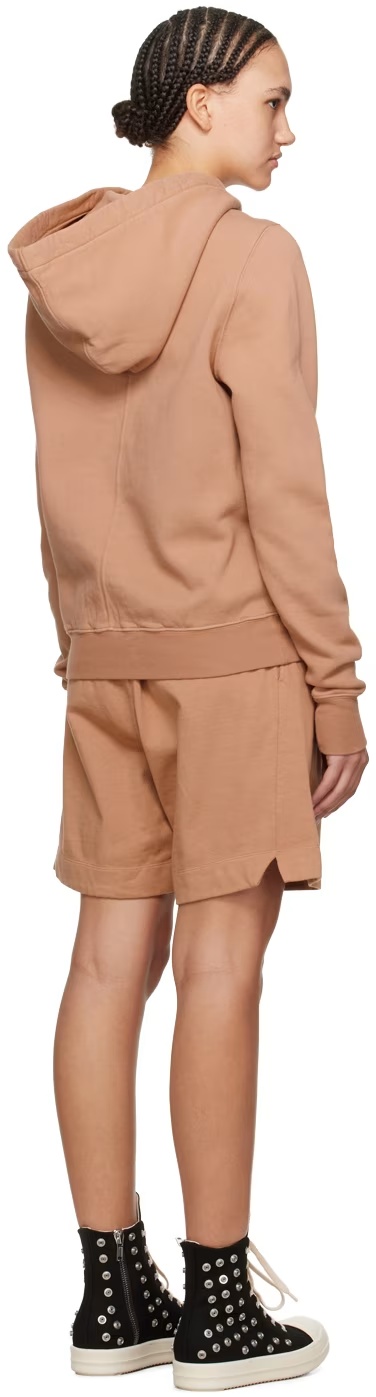 Rick Owens Drkshdw Pink Granbury Hoodie In Brown