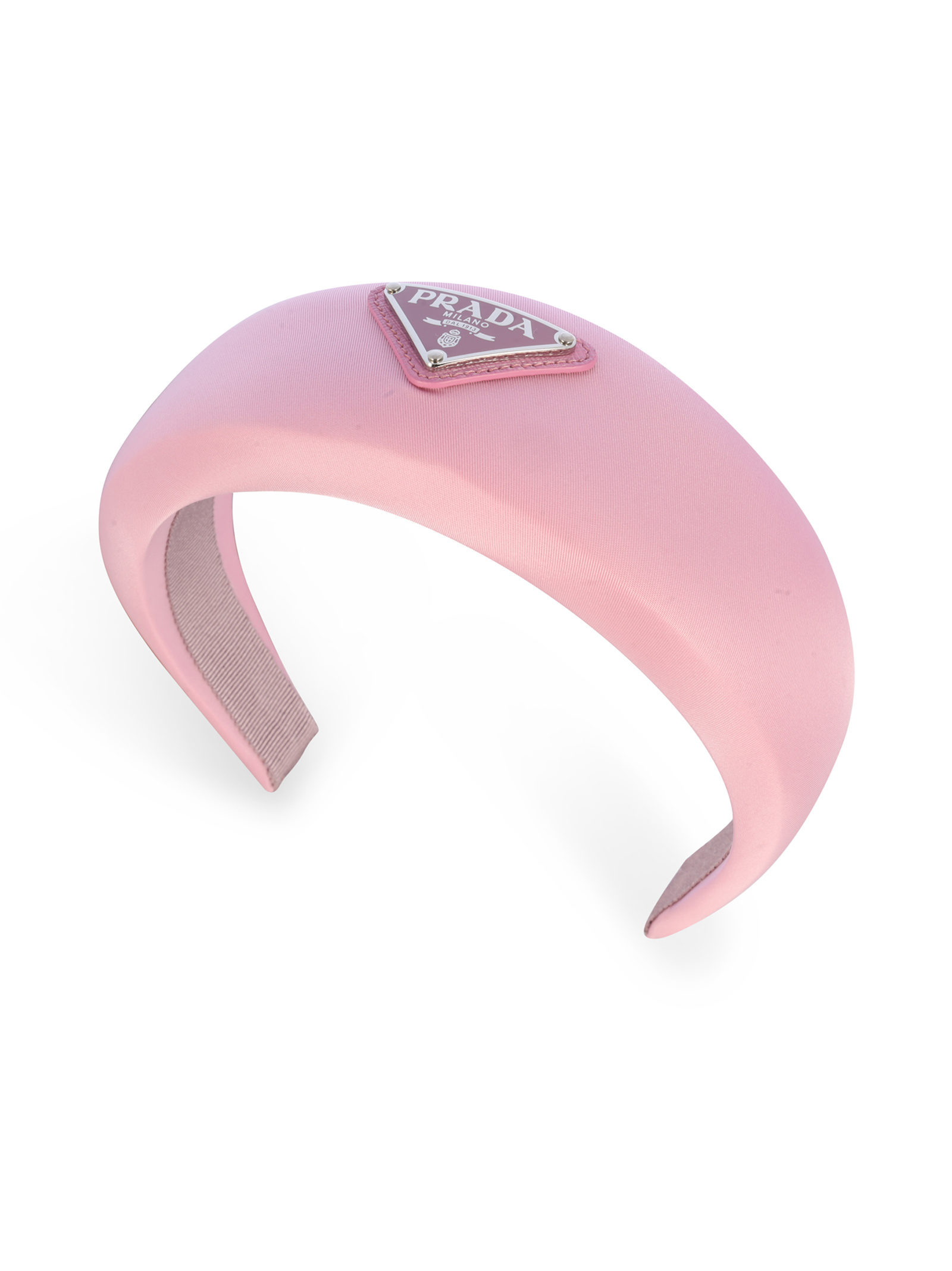 PRADA LOGO PLAQUE HEADBAND