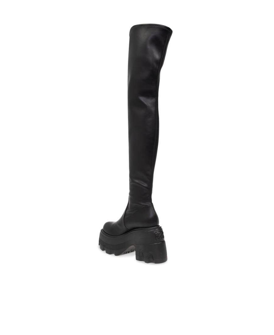 Casadei Thigh-high Platform Boots In Black