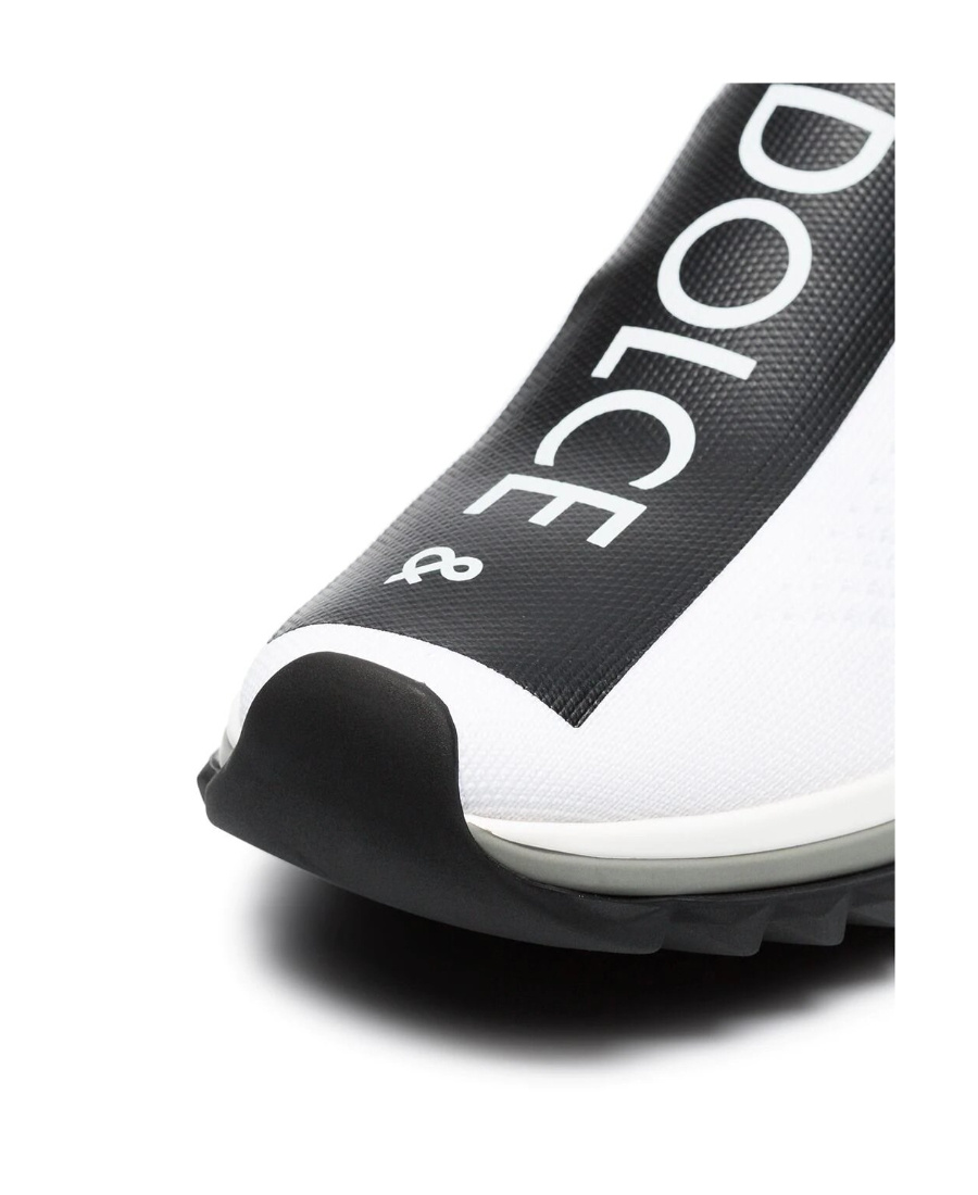 Dolce & Gabbana Sorrento Logo-print Mesh Sneakers In Black