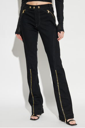 Versace Jeans Couture Zip-detailed Jeans In Black