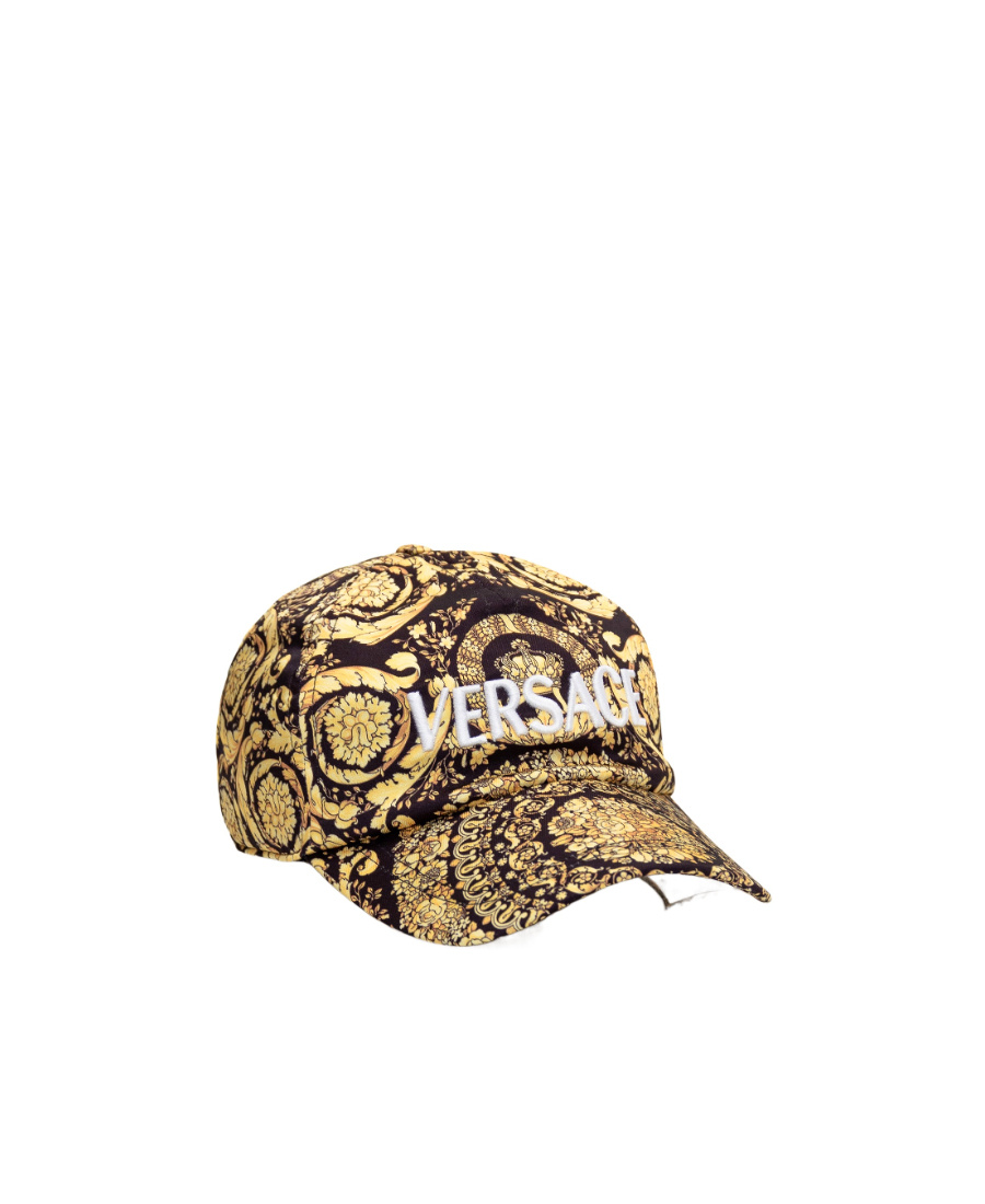 VERSACE BAROQUE LOGO-EMBROIDERED CAP 