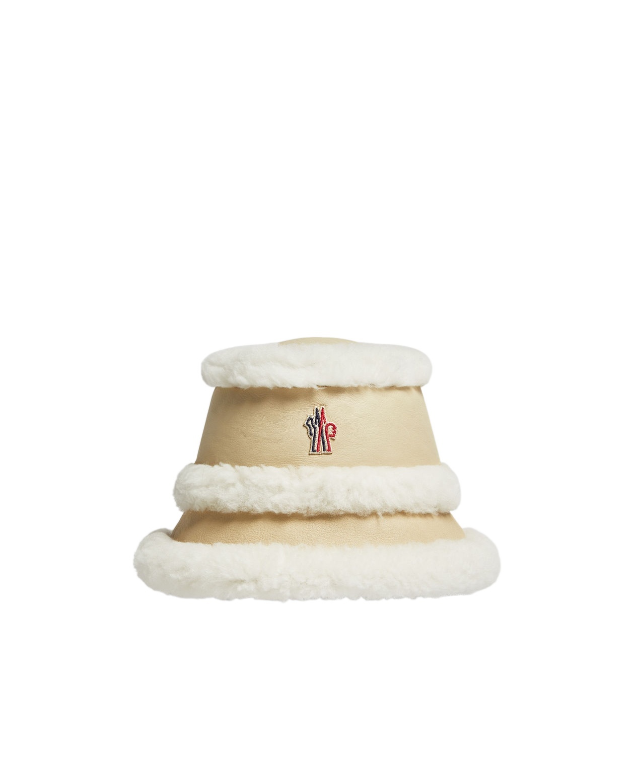 Moncler Shearling-trimmed Bucket Hat In White