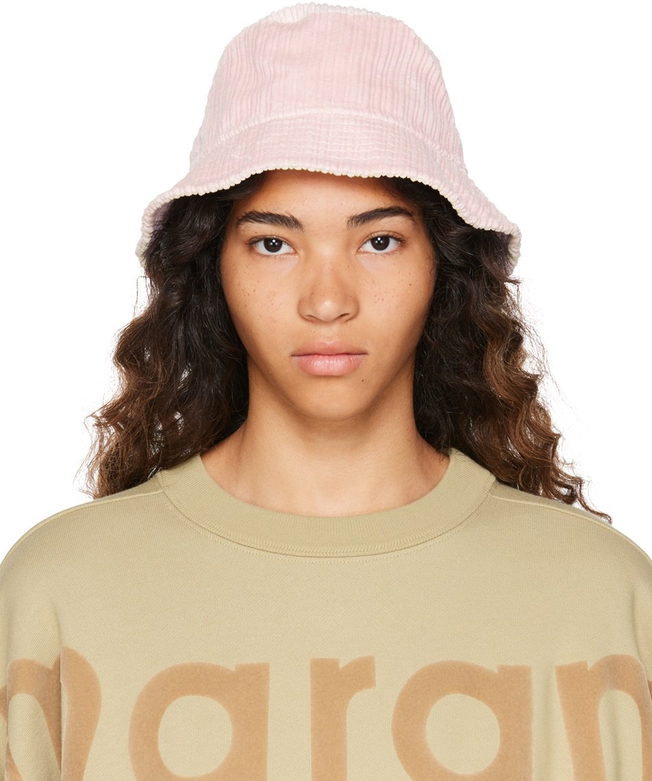 Isabel Marant Corduroy Bucket Hat In Pink