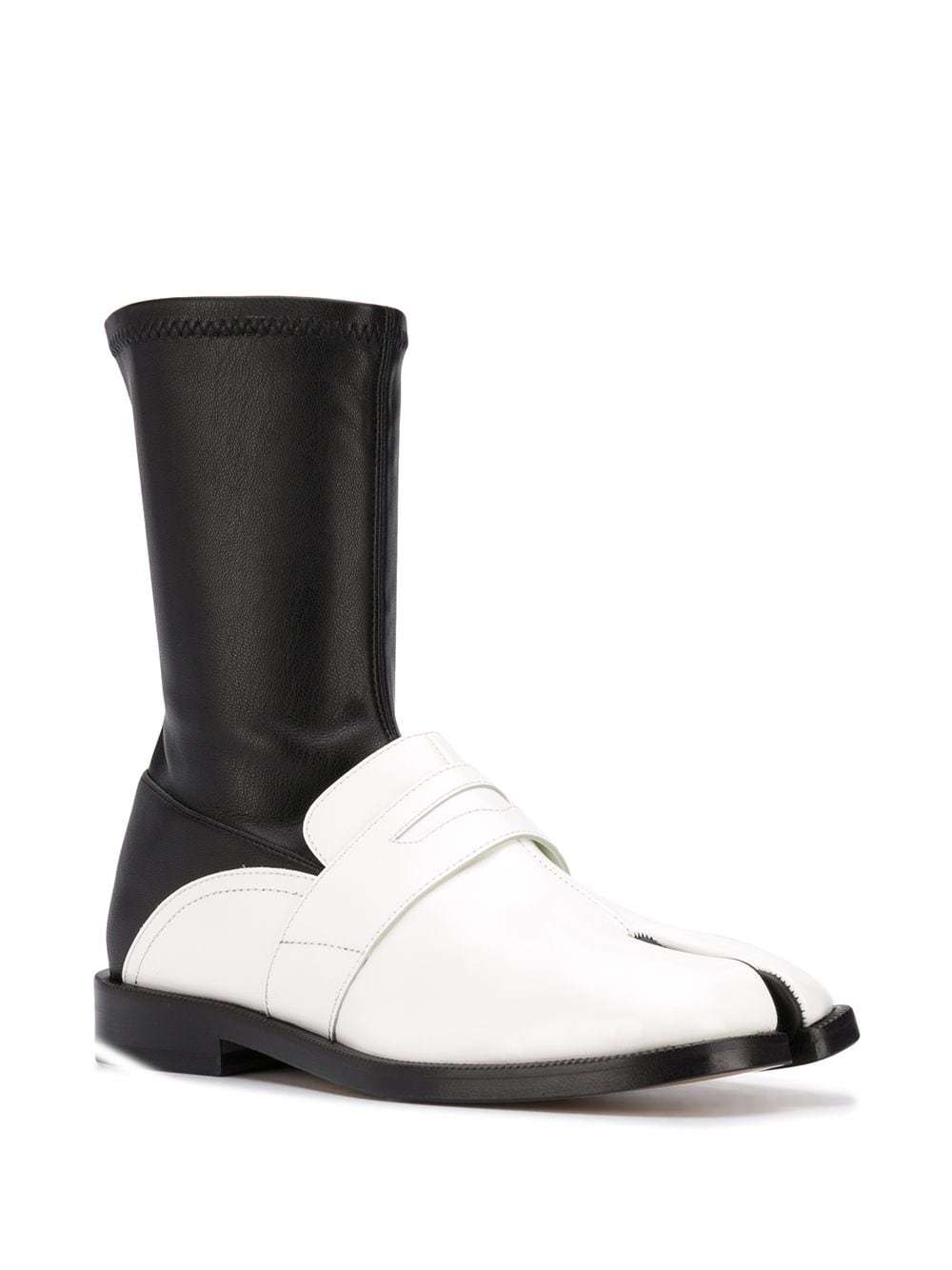 Maison Margiela Tabi Loafer Boots In Black
