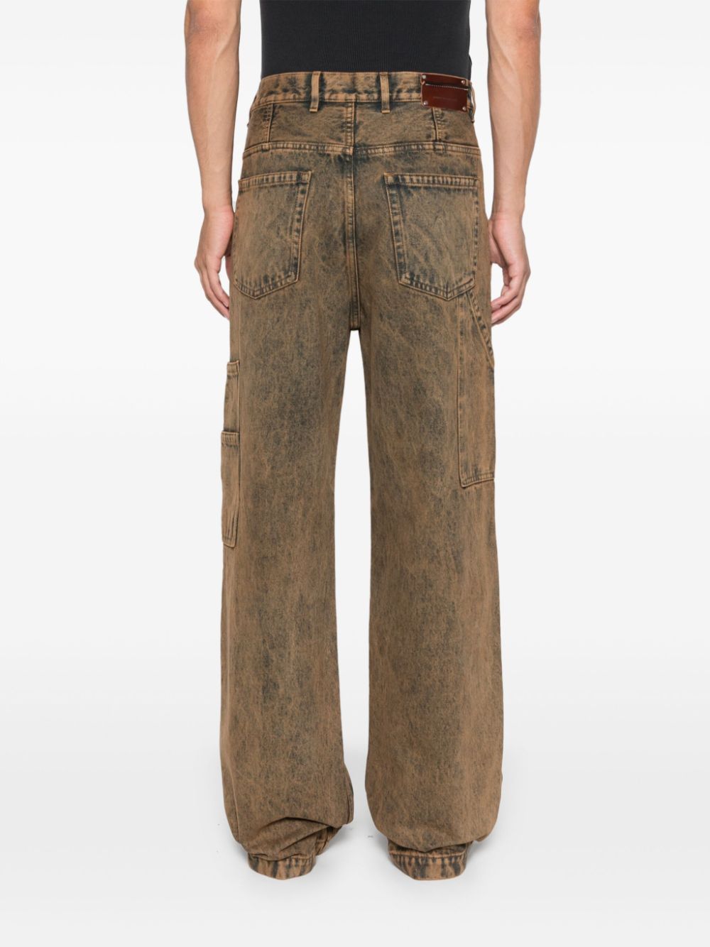 Dries Van Noten Belt-loop Jeans In Green