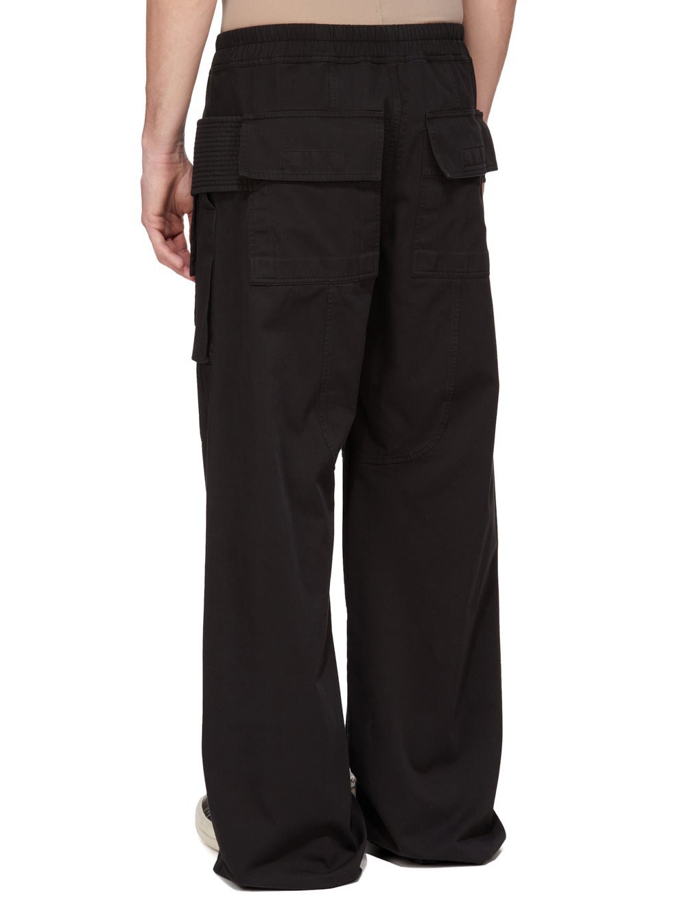 Rick Owens Drkshdw Drkshdw By Rick Owens Creatch Wide Cargo Pants In Black