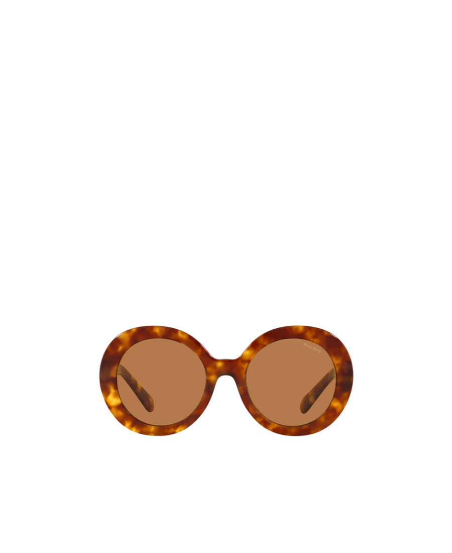 Miu Miu Logo Sunglasses In Brown