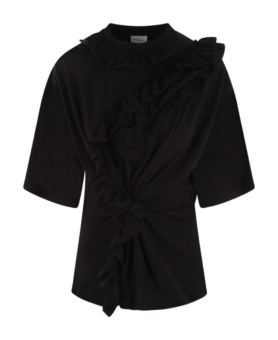 Shop Dries Van Noten Logo Short-sleeved T-shirt In Black