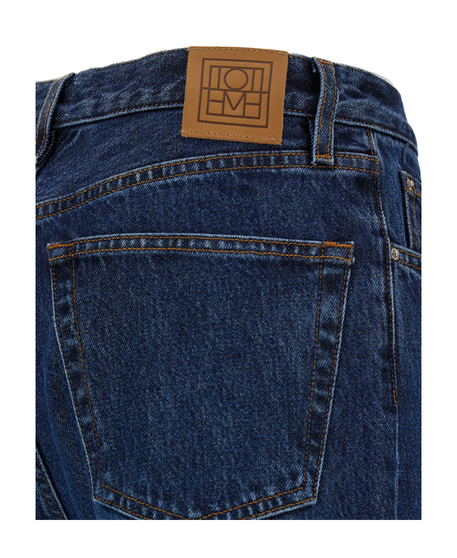 Totême Belt-looped Straight-leg Jeans In Blue