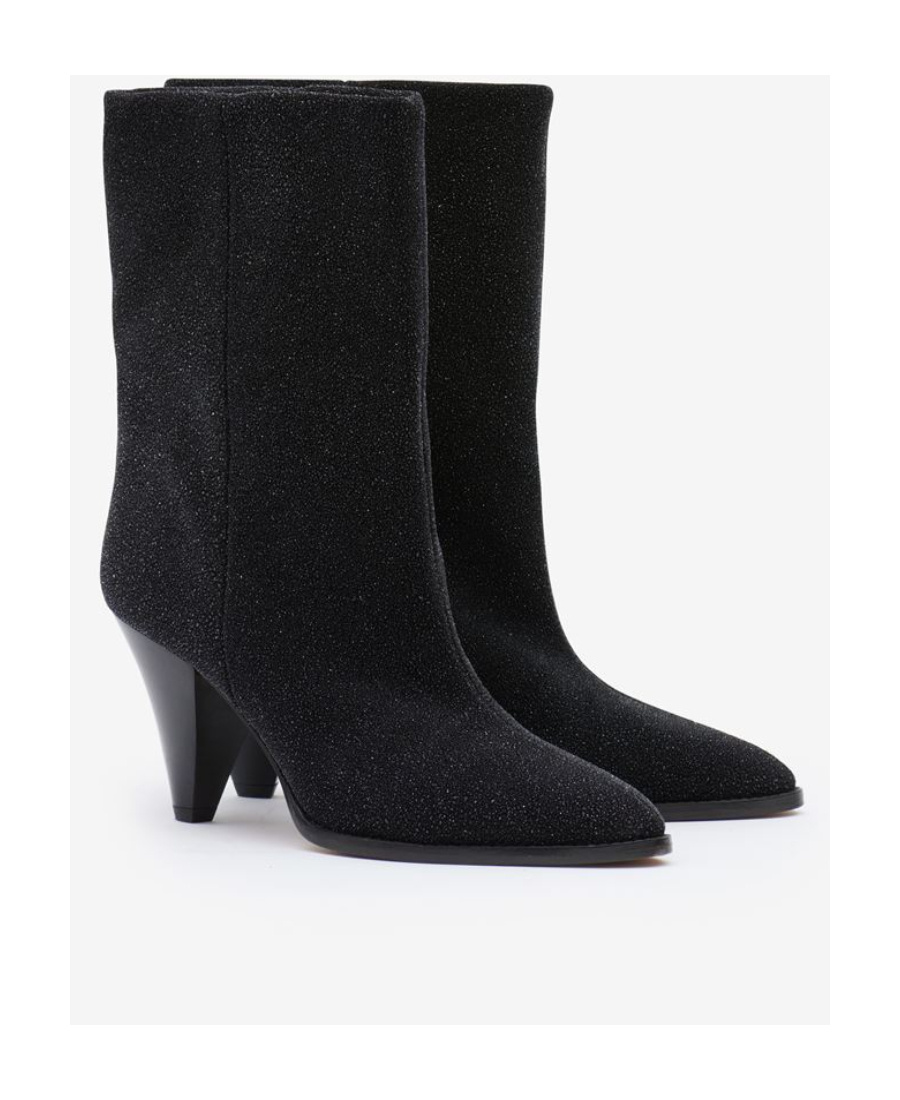 Isabel Marant Sequined Short Boots In Black