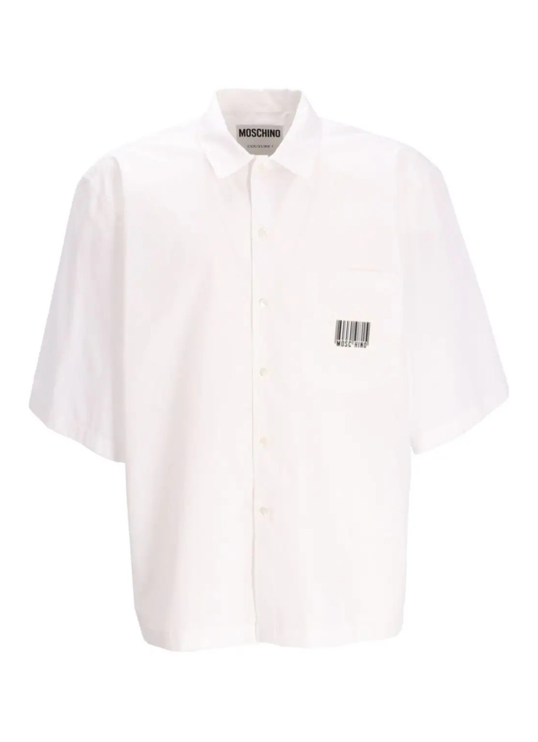 Moschino Barcode Poplin Shirt In White