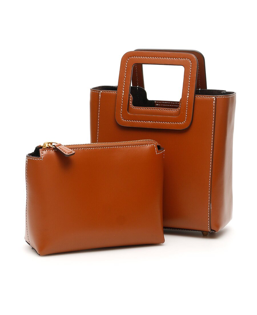 Shop Staud Mini Shirley Tote In Brown